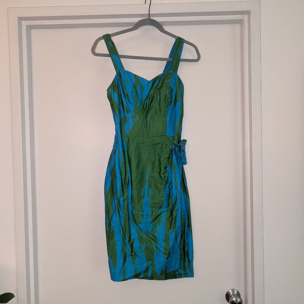 1950s True vintage Ruby of Miami green and blue party dress - Picture 3 of 13